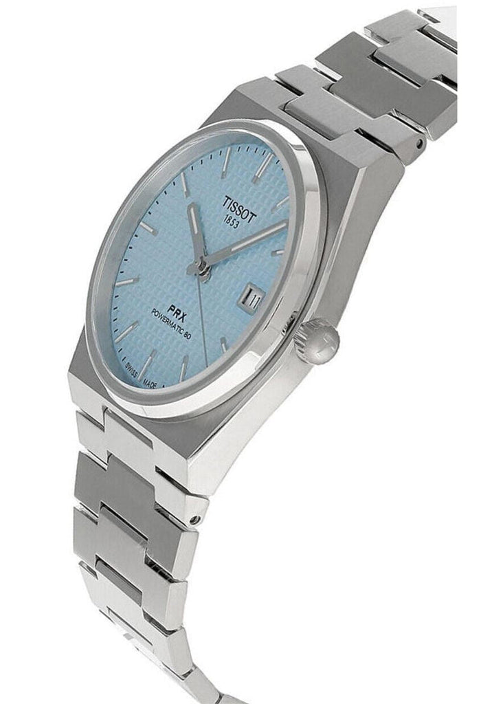 Buy Shop Tissot PRX Powermatic 80 Ice Blue Tiffany Dial Silver Steel Strap Watch for Men - T137.407.11.351.00 USA Online