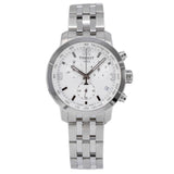 Buy Shop Tissot PRC 200 Chronograph White Dial Silver Steel Strap Watch For Men - T055.417.11.017.00 USA Online
