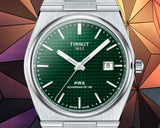 Buy Shop Tissot PRX Powermatic 80 Green Dial Silver Steel Strap Watch For Men - T137.407.11.091.00 USA Online