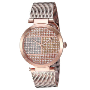 Buy Shop Tommy Hilfiger Lynn Crystals Rose Gold Dial Rose Gold Mesh Strap Watch For Women - 1781868 USA Online
