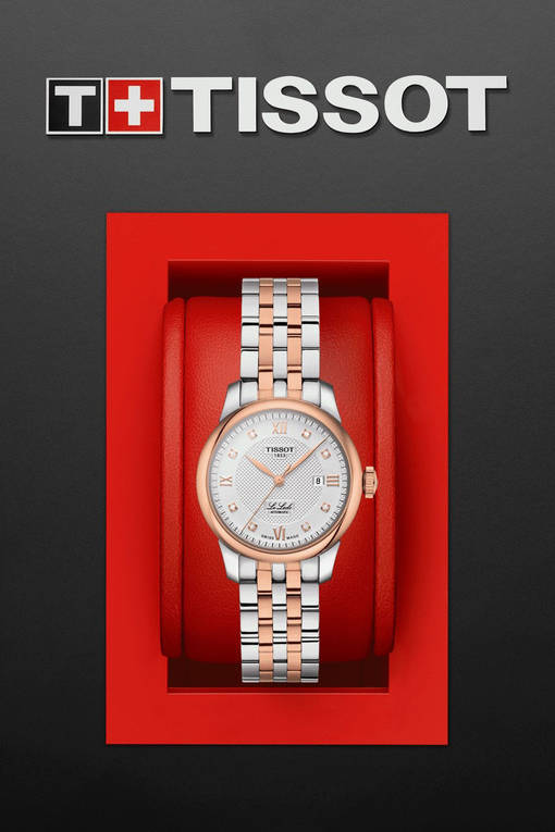 Buy Shop Tissot Le Locle Lady Automatic Diamonds Silver Dial Two Tone Steel Strap Watch For Women - T006.207.22.036.00 USA Online