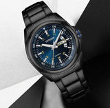 Buy Shop Citizen Eco Drive Blue Dial Black Steel Strap Watch For Men - AW0024-58LB USA Online