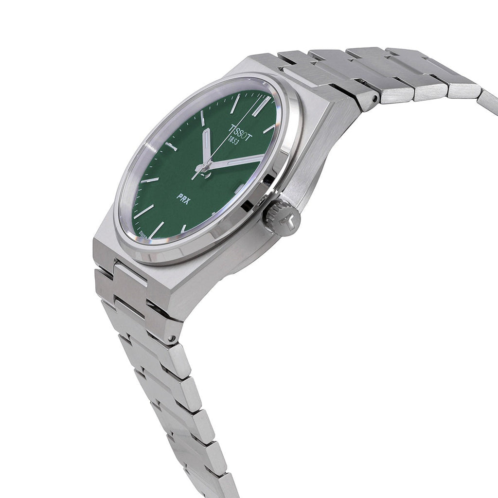 Buy Shop Tissot PRX Green Dial Silver Steel Strap Watch For Men - T137.410.11.091.00 USA Online