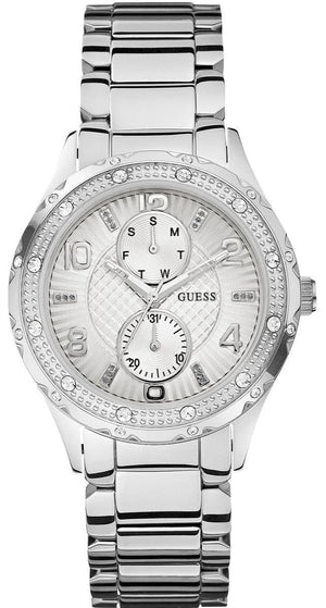 Buy Shop Guess Siren White Dial Silver Steel Strap Watch for Women - W0442L1 USA Online