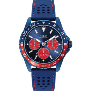 Buy Shop Guess Odyssey Analog Blue Dial Blue Rubber Strap Watch For Men - W1108G1 USA Online