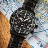 Buy Shop Citizen Sports Eco Drive Black Dial Black Steel Strap Watch For Men - CA0695-84E USA Online