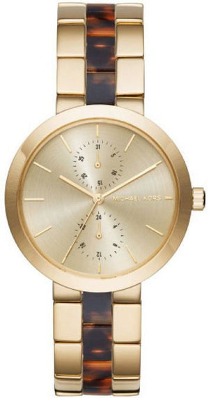 Buy Shop Michael Kors Garner Multifunction Gold Dial Two Tone Steel Strap Watch For Women - MK6471 USA Online