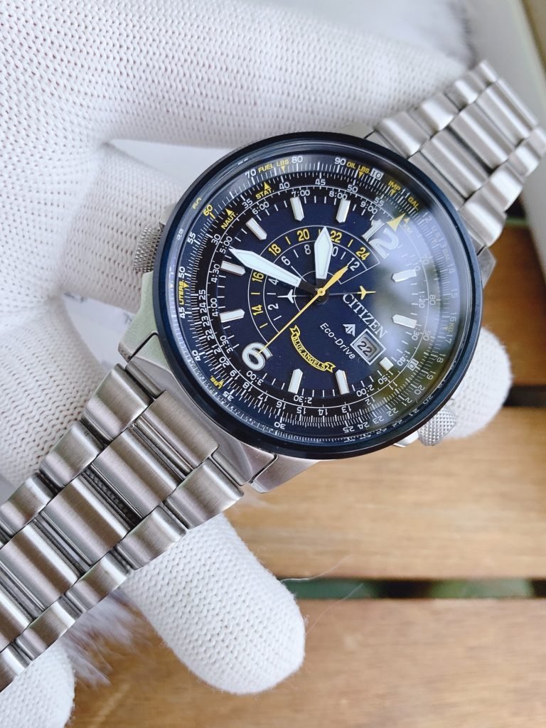 Buy Shop Citizen Promaster Nighthawk Eco Drive Navy Blue Dial Silver Steel Strap Watch For Men - BJ7006-56L USA Online