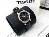 Buy Shop Tissot Le Locle Automatic Lady Black Dial Black Leather Strap Watch for Women - T41.1.123.57 USA Online