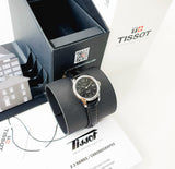 Buy Shop Tissot Le Locle Automatic Lady Black Dial Black Leather Strap Watch for Women - T41.1.123.57 USA Online