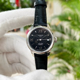 Buy Shop Tissot Le Locle Automatic Lady Black Dial Black Leather Strap Watch for Women - T41.1.123.57 USA Online