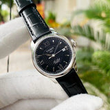 Buy Shop Tissot Le Locle Automatic Lady Black Dial Black Leather Strap Watch for Women - T41.1.123.57 USA Online