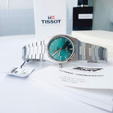 Buy Shop Tissot PRX Green Dial Silver Steel Strap Watch For Men - T137.410.11.091.00 USA Online