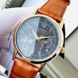 Buy Shop Citizen Eco Drive Multi Function Day & Date Black Dial Brown Leather Strap Watch For Men - AO9003-08E USA Online
