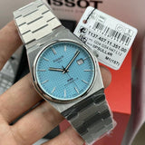 Buy Shop Tissot PRX Powermatic 80 Ice Blue Tiffany Dial Silver Steel Strap Watch for Men - T137.407.11.351.00 USA Online