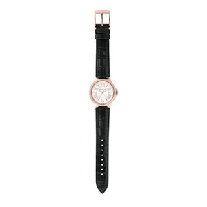 Buy Shop Michael Kors Camille Three-Hand Crystals White Dial Black Leather Strap Watch for Women - MK2962 USA Online