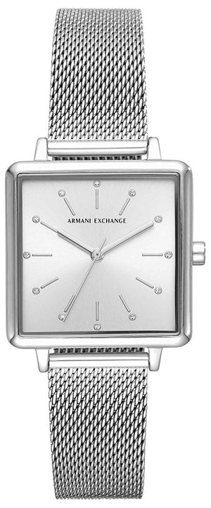 Buy Shop Armani Exchange Lola Quartz Silver Dial Silver Mesh Strap Watch For Women - AX5800 USA Online