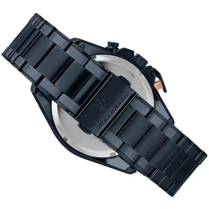 Buy Shop Maserati Traguardo Chronograph Blue Dial Blue Steel Strap Watch For Men - R8873612054 USA Online