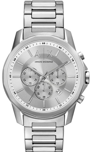 Buy Shop Armani Exchange Outerbanks Chronograph Silver Dial Silver Steel Strap Watch For Men - AX7141 USA Online
