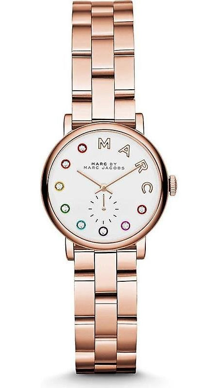 Buy Shop Marc Jacobs Baker Dexter White Dial Rose Gold Steel Strap Watch for Women - MBM3443 USA Online