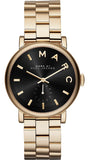 Buy Shop Marc Jacobs Baker Black Dial Gold Steel Strap Watch for Women - MBM3355 USA Online