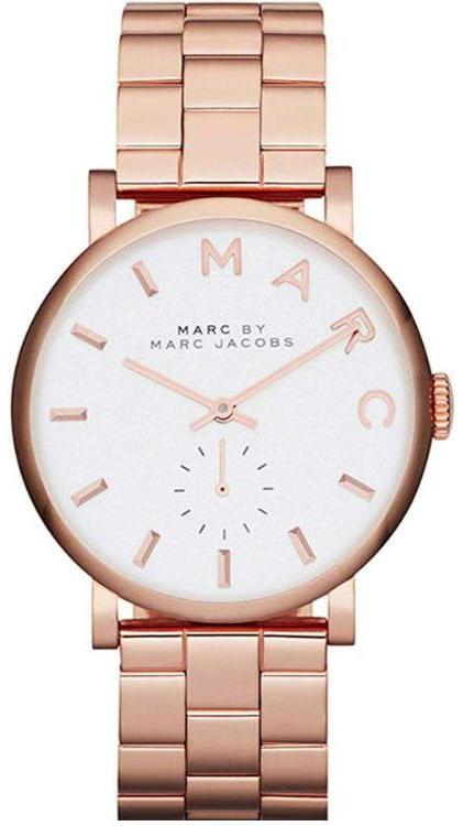 Buy Shop Marc Jacobs Baker White Dial Rose Gold Steel Strap Watch for Women - MBM3244 USA Online