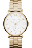 Buy Shop Marc Jacobs Baker White Dial Gold Steel Strap Watch for Women - MBM3243 USA Online