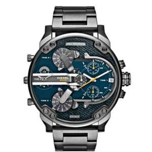 Buy Shop Diesel Big Daddy 2.0 Chronograph Blue Dial Grey Steel Strap Watch For Men - DZ7331 USA Online
