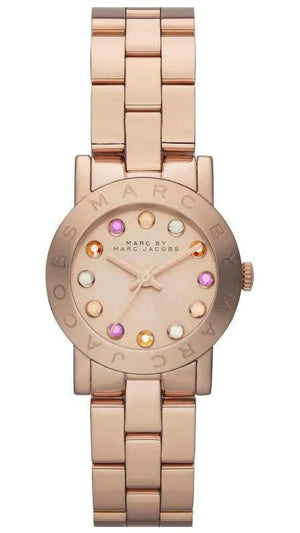 Buy Shop Marc Jacobs Amy Rose Gold Dial Rose Gold Steel Strap Watch for Women - MBM3219 USA Online