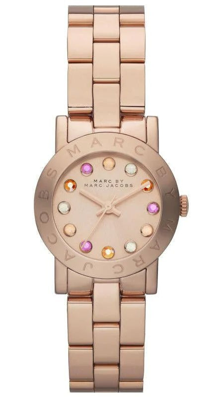 Buy Shop Marc Jacobs Amy Rose Gold Dial Rose Gold Steel Strap Watch for Women - MBM3219 USA Online