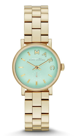 Buy Shop Marc Jacobs Baker Mint Green Dial Gold Steel Strap Watch for Women - MBM3284 USA Online