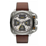 Buy Shop Diesel BAMF Chronograph Beige Dial Brown Leather Strap Watch For Men - DZ7343 USA Online