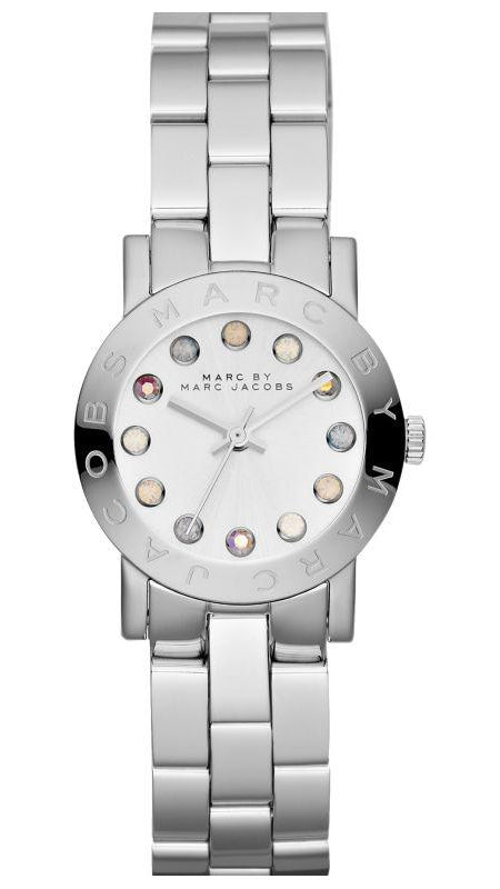 Buy Shop Marc Jacobs Amy White Dial Silver Steel Strap Watch for Women - MBM3217 USA Online