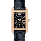 Buy Shop Emporio Armani Classic Black Dial Black Leather Strap Watch For Women - AR0169 USA Online