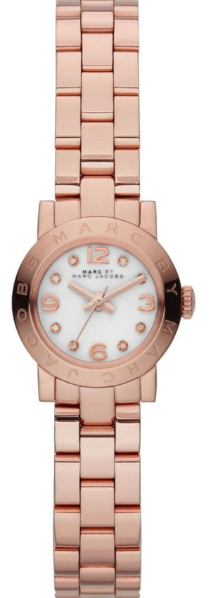Buy Shop Marc Jacobs Amy White Dial Rose Gold Steel Strap Watch for Women - MBM8613 USA Online