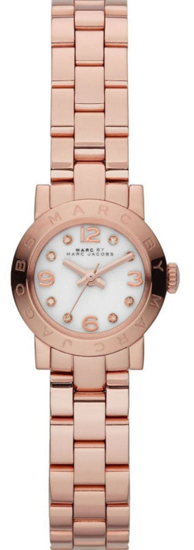 Buy Shop Marc Jacobs Amy White Dial Rose Gold Steel Strap Watch for Women - MBM8613 USA Online