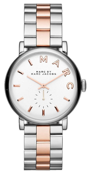 Buy Shop Marc Jacobs Baker White Dial Two Tone Steel Strap Watch for Women - MBM3312 USA Online
