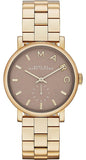 Buy Shop Marc Jacobs Baker Grey Dial Gold Steel Strap Watch for Women - MBM3281 USA Online