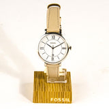Buy Shop Fossil Jacqueline White Dial Beige Leather Strap Watch for Women - ES3793 USA Online