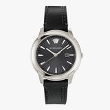 Buy Shop Versace V Urban Black Dial Black Leather Strap Watch for Men - VELQ00119 USA Online
