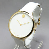 Buy Shop Movado Museum 70th Anniversary Special Edition White Dial White Leather Strap Watch For Women - 0607139 USA Online