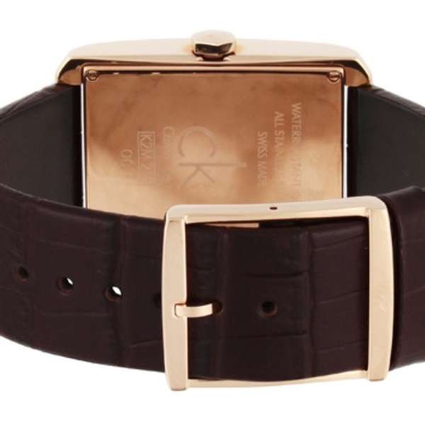 Buy Shop Calvin Klein Window Silver Dial Brown Leather Strap Watch for Men - K2M21620 USA Online
