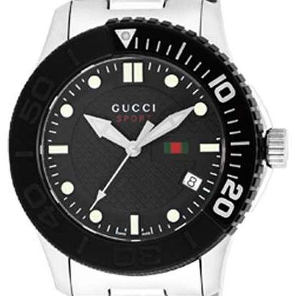 Buy Shop Gucci G Timeless Black Dial Silver Steel Strap Watch For Men - YA126249 USA Online