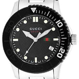 Buy Shop Gucci G Timeless Black Dial Silver Steel Strap Watch For Men - YA126249 USA Online