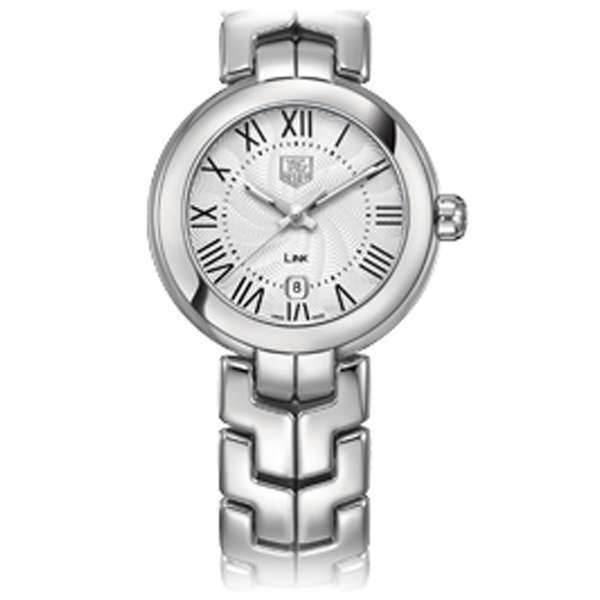 Buy Shop Tag Heuer Link Roman Numeral Silver Dial Silver Steel Strap Watch for Women - WAT1416.BA0954 USA Online