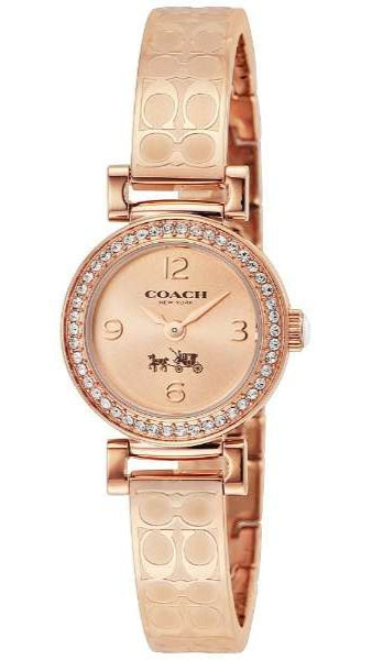 Buy Shop Coach Madison Crystals Rose Gold Dial Rose Gold Steel Strap Watch For Women - 14502203 USA Online