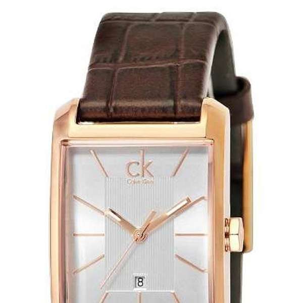 Buy Shop Calvin Klein Window White Dial Brown Leather Strap Watch for Women - K2M23620 USA Online