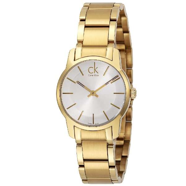 Buy Shop Calvin Klein City White Dial Gold Steel Strap Watch for Women - K2G23546 USA Online