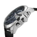 Buy Shop Diesel Mega Chief Chronograph Blue Dial Black Leather Strap Watch For Men - DZ4423 USA Online