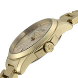 Gucci G Timeless Gold Dial Gold Steel Strap Watch For Women - YA126553